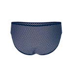Темно-синие трусы-слипы в двойной горох (Размер: L) (Цвет: темно-синий)