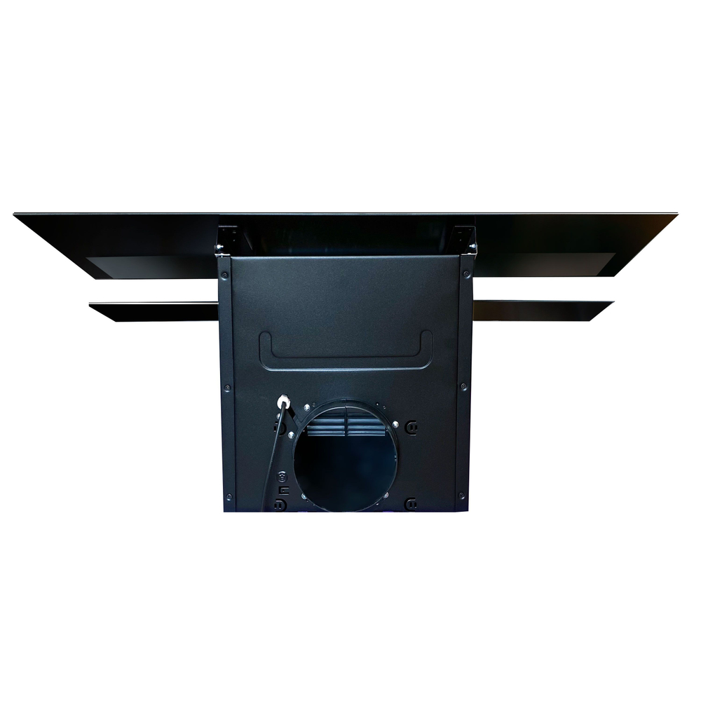 Вытяжка наклонная HKH-503 Ginzzu черное стекло, 90см, 650м3/час