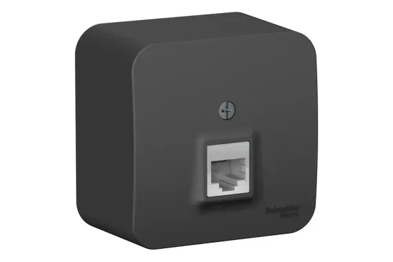 Розетка RJ45 Systeme Electric BLANCA накладная антрацит 30893