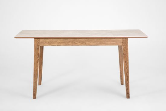 Стол Франк-М (дуб/нога венге/столешница керамика черный мрамор)