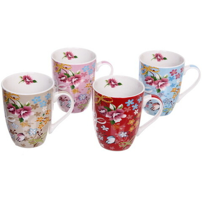 Кружка керамическая 330мл «Цветы»
