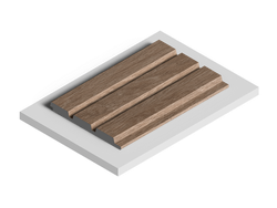 Стеновая панель HiWood декорированная, 270x12 см