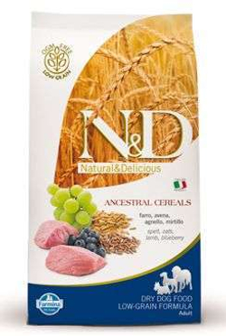 Корм N&D Low Grain DOG LAMB&BLUEBERRY Adult mini 800gr