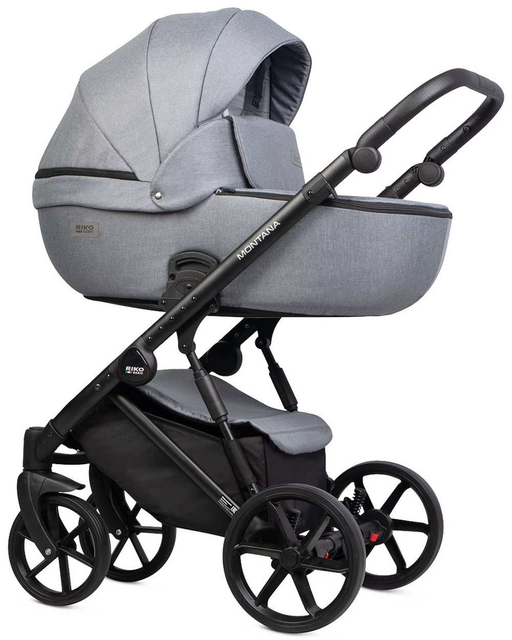 Детская коляска Riko Basic Montana 2 в 1 52 Grey (серый)