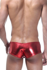 Красные блестящие трусы-хипсы (Размер: S-M) (Цвет: красный)