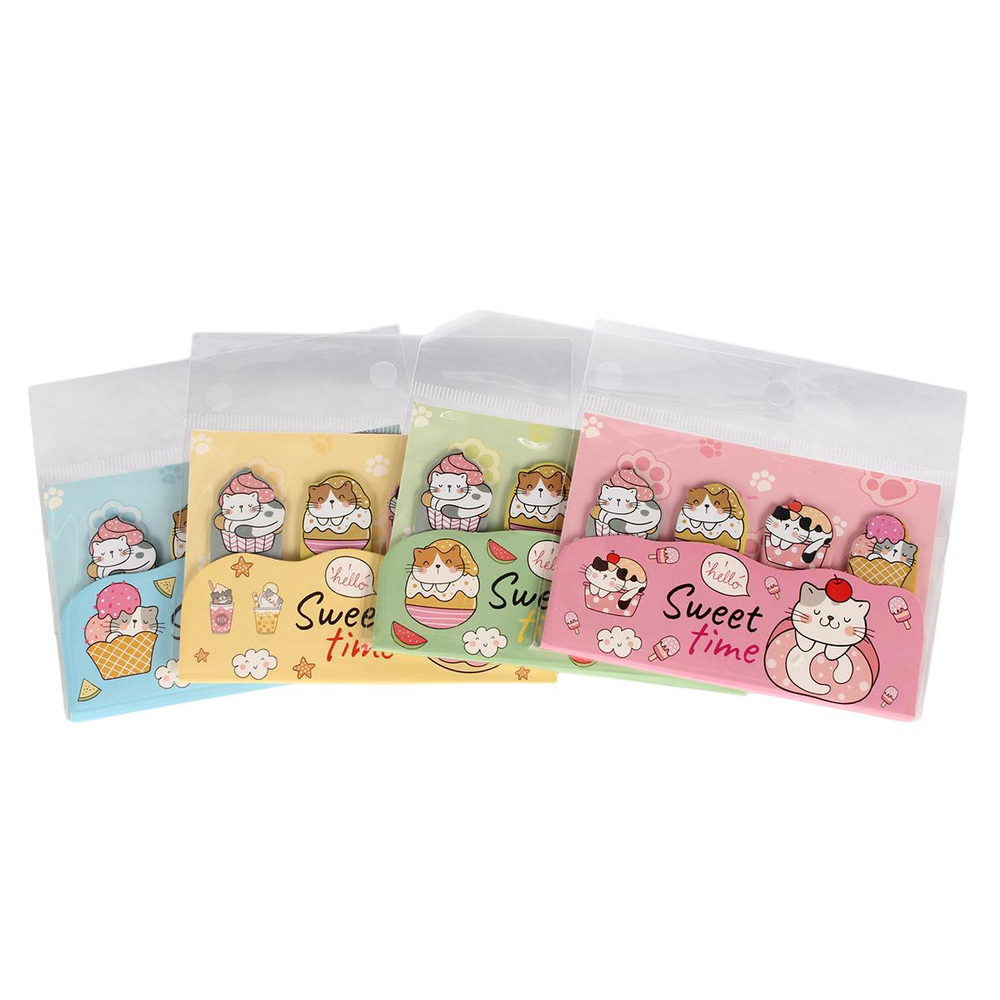 Набор бумажных стикеров "Кошки", 4 штуки