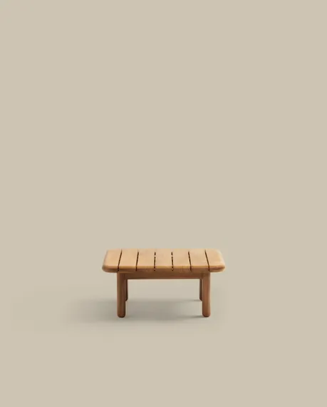 Журнальный столик Turqueta из массива тика, 70x70 см