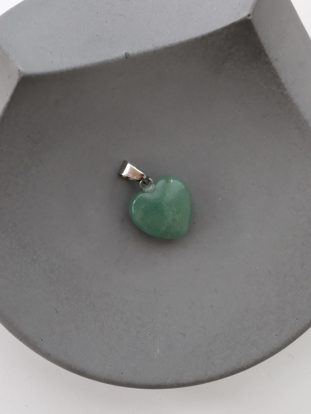 Подвеска сердце авантюрин, 16мм