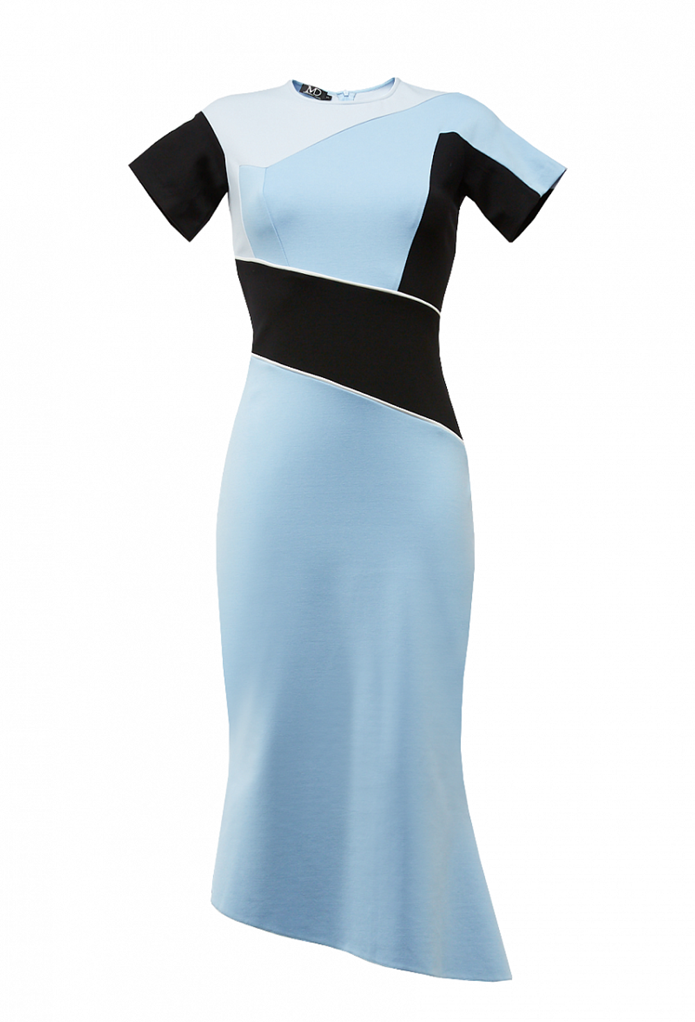 Платье с коротким рукавом голубое 08-01-20 FW