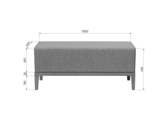 Банкетка Fjord 100 см (оливковый Prime, бук)