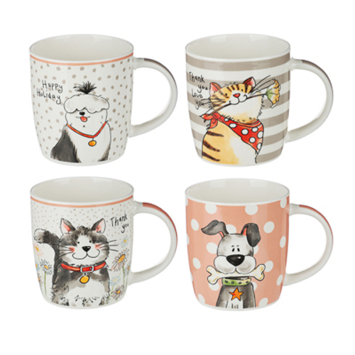 MILLIMI Не разлей вода Кружка 360мл, фарфор, 4 дизайна (Шт)