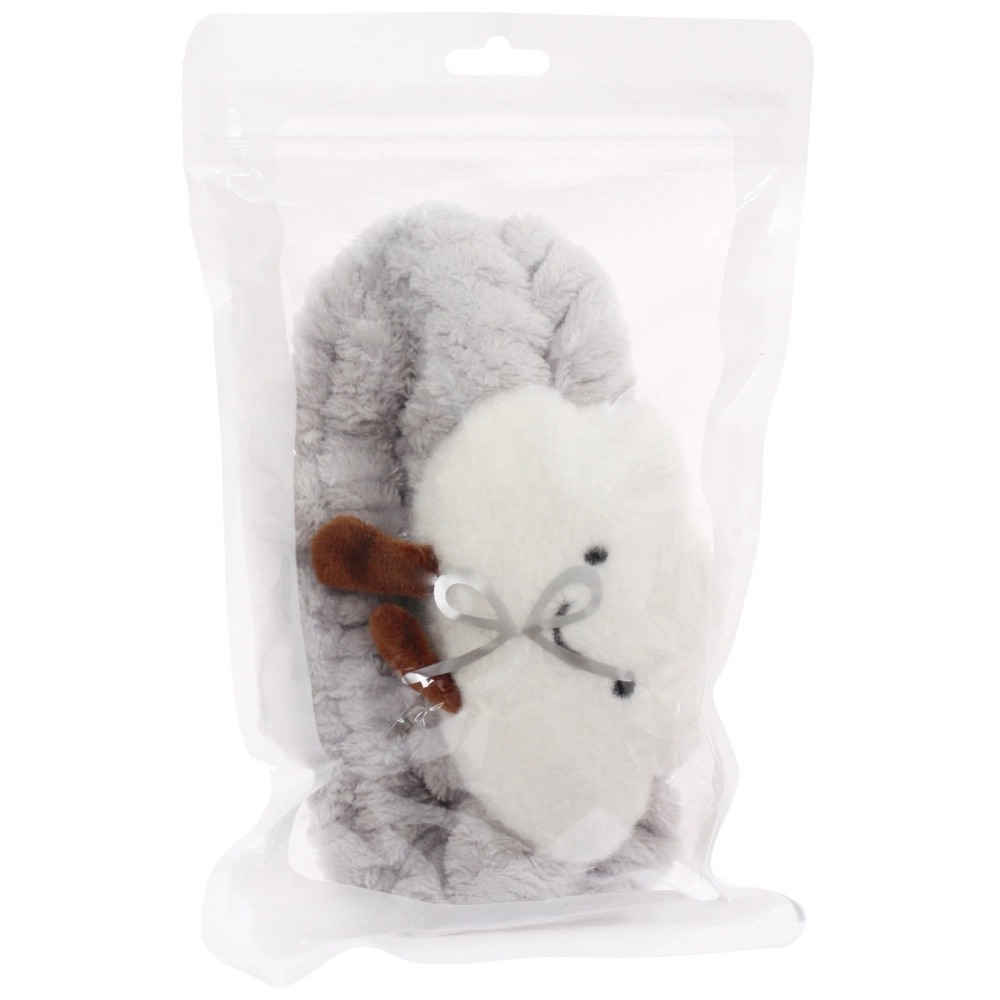 Повязка на голову косметическая «ДАЙМОНД РУШ», облачко, цвет сиреневый, пудровый, небесный и серый, 20*5.5см (ZIP пакет)