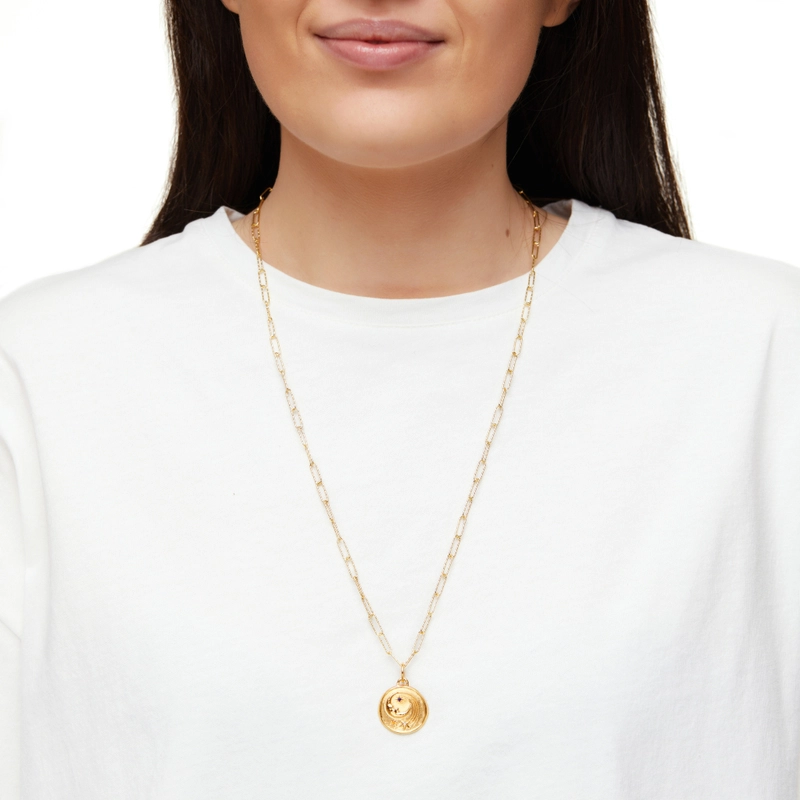 Колье Луна – Средний Бриллиант, Винтажная цепь