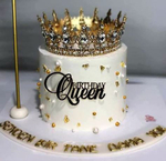 Топпер фронтальный "Birthday Queen" золотой