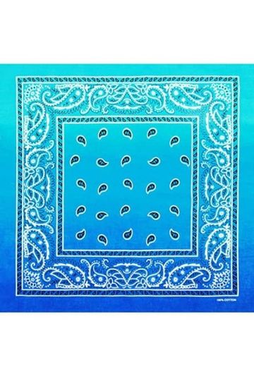 Бандана голубой градиент пейсли