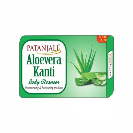 PATANJALI Aloevera Kanti Body Cleanser  Мыло травяное натуральное Алое Вера Канти 150г