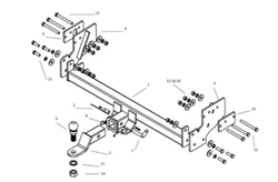 Фаркоп с унив. электрикой Смарт на KGM Korando 2023-, Ssang Yong Korando 4 2019-2023 Бизон FA 0670-E