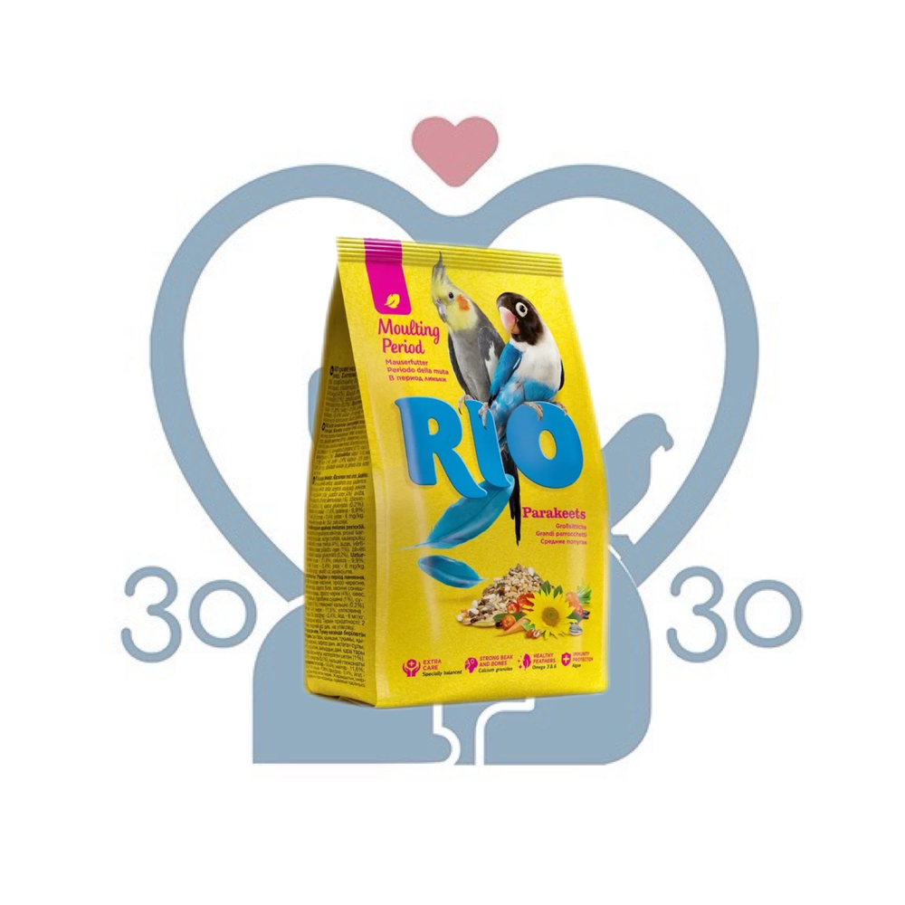 RIO Корм для средних попугаев в период линьки, 1 кг