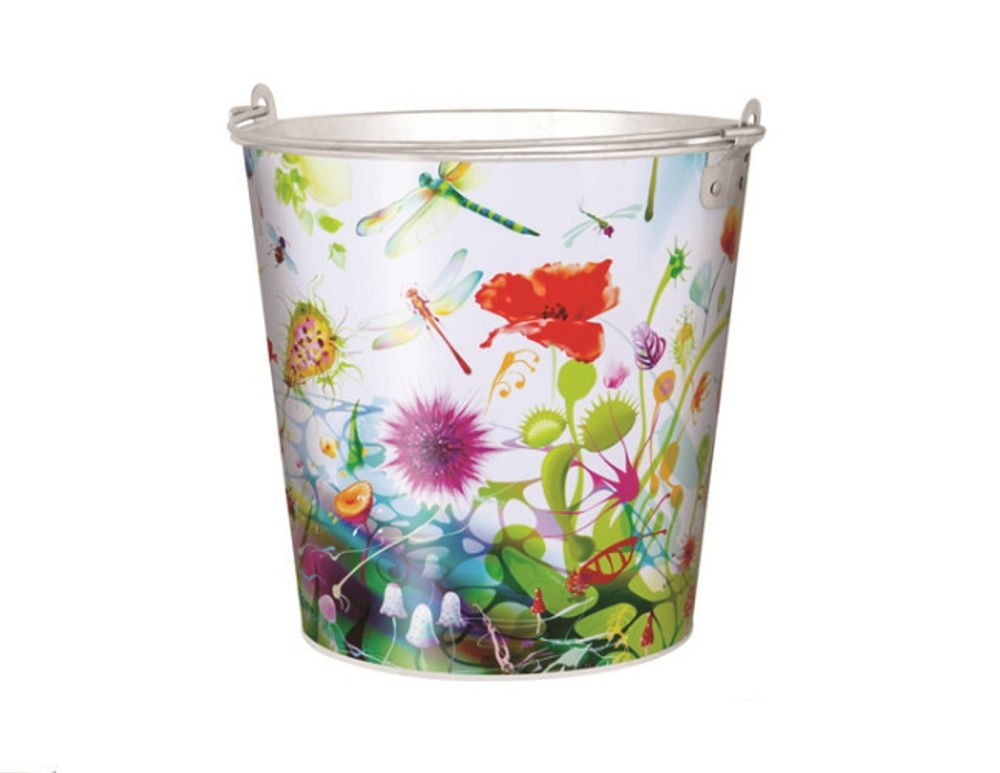 Ведро оцинкованное цветы 7л (10шт/уп)