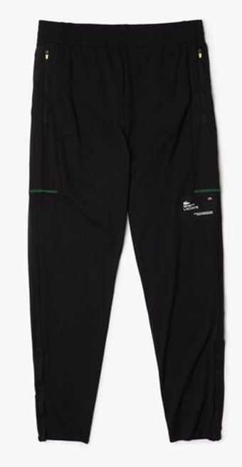 Мужские теннисные штаны Lacoste SPORT Men Zip Pockets Tapered Tracksuit Trousers - черный