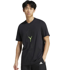 Мужская теннисная футболка Adidas Tennis 3 Rackets Graphic - черный