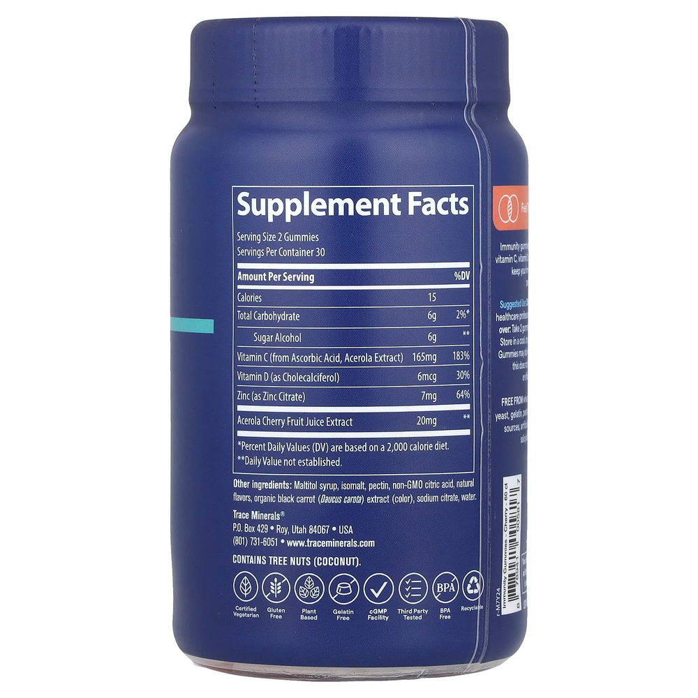 Trace, Жевательные конфеты Complete Immunity, вишня, 60 жевательных конфет