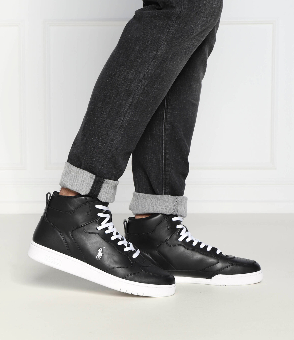 Кожаные кроссовки POLO RALPH LAUREN - черный(809877680)