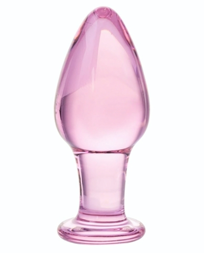 Стеклянный стимулятор-пробка - 10 см. (Цвет: розовый)