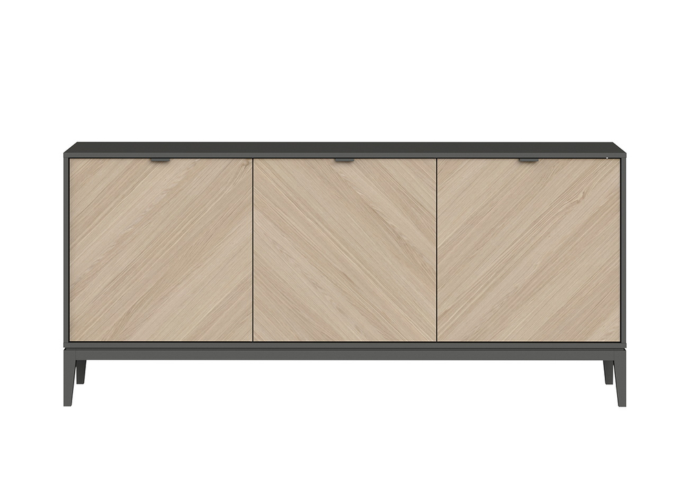 Тумба Fjord 3 двери глубина 42 см (темно-серый)