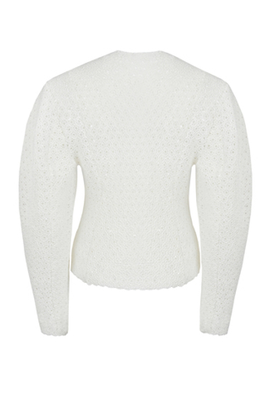 «Crochet» Жакет с объемными рукавами из кружева.