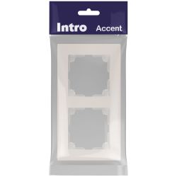 Рамка для розеток и выключателей Intro Accent 6-502-06 на 2 поста, СУ, перламутр | Intro