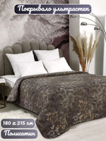 Покрывало на кровать, стеганое, поплин с размерами 215х220