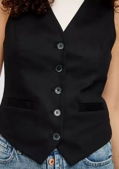 Приталенный жилет на хлопковом подкладе s.Oliver