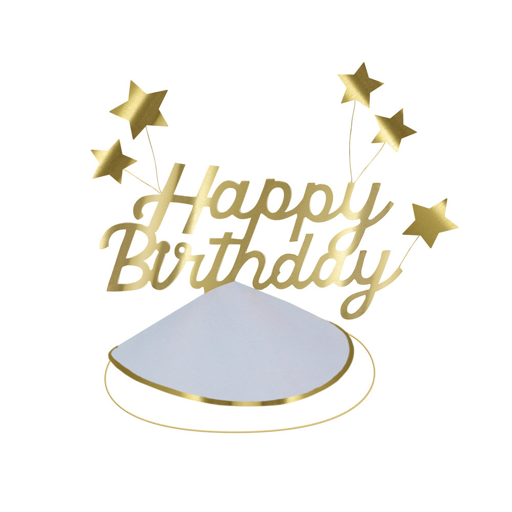 Шляпки-колпачки "Happy Birthday" 6 шт.