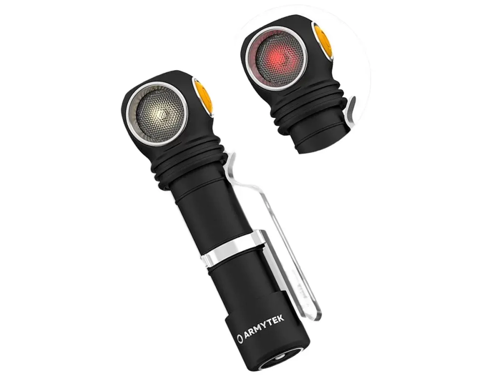 Фонарь налобный-мульти Armytek Wizard C2 WR Magnet USB тёплый+красный (F06901W)