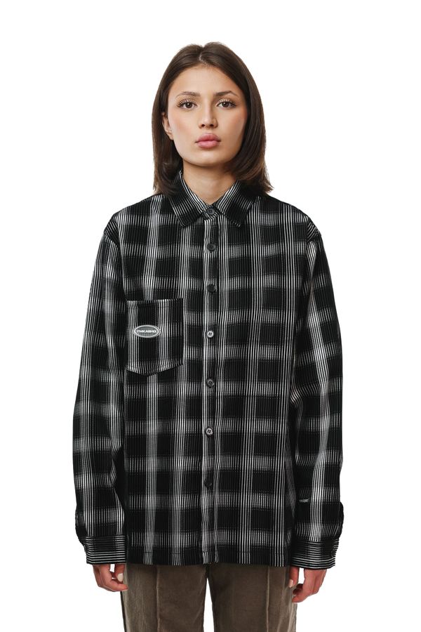 Рубашка Velvet Tartan черная / белая - фото 1
