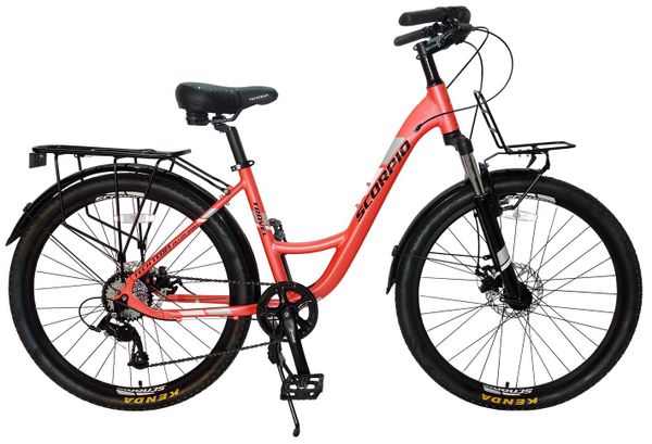 Женский комфортный городской велосипед Tech Team Scorpio 26