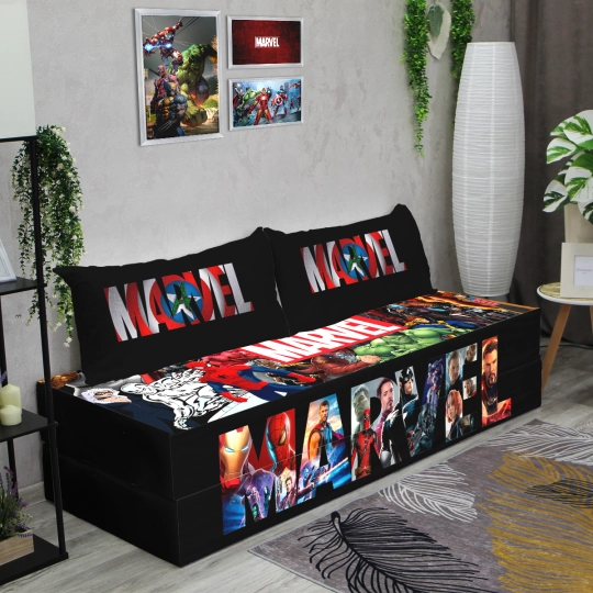 Бескаркасный диван кровать раскладной "MARVEL"