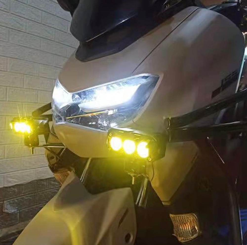 30W Б. Желтый / Светодиодная фара прожектор с линзой, двух режимная, белый + желтый, серия: РаБОТА, TG (за 1 шт.)