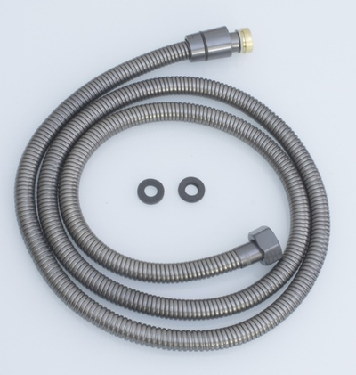 Шланг для душа 175см МЕЛ. ОПЛ.  (в кор., 360°,ГРАФИТ) ViEiR  (50/1шт)