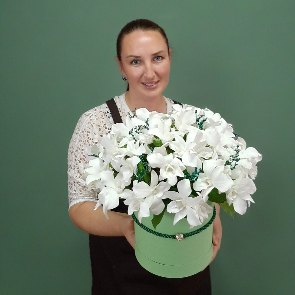 Букет из белых орхидей «Fresca»