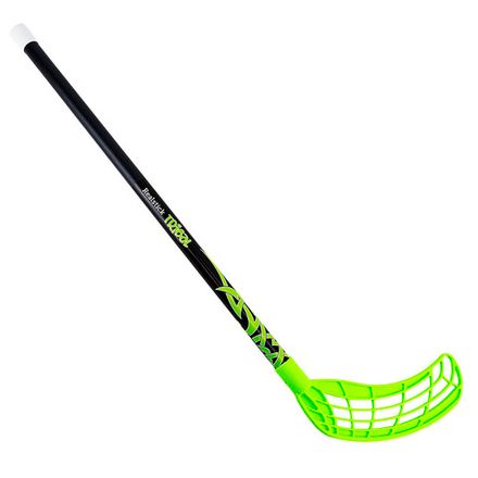Клюшка для флорбола RealStick Tribal Jr, MR-KF-TR85-GR, 85см, прямой крюк, пластик, черн-зелен