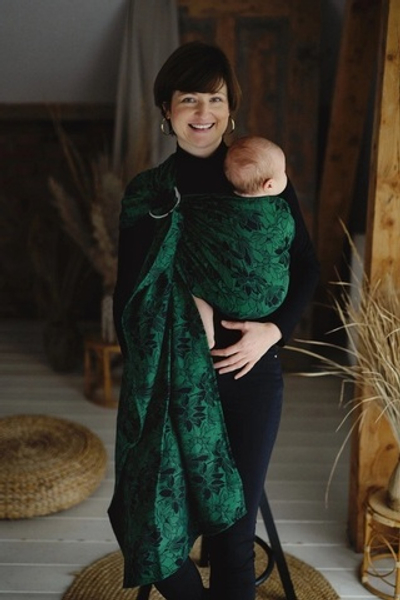 Слинг с кольцами «Лотосы изумрудные»