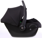 Детская коляска Peppy Monaco 3 в 1 с автокреслом Rise Brilliant black (черный), рама черный глянец