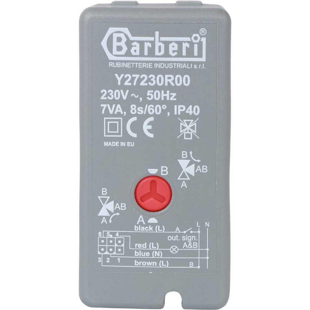 STOUT  Компактный 3-Ходовой зональный клапан, сервопривод 230V, с кабелем 1м., НР 1"