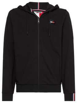 Мужская теннисная кофта Tommy Hilfiger Logo Pack 1.1 Doubleknit FZ Hood - black