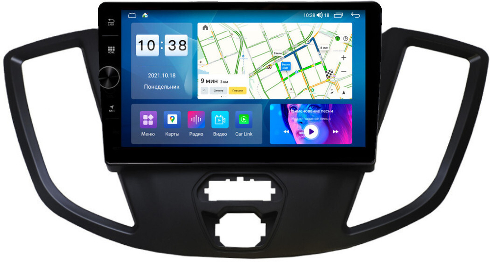 Магнитола для Ford Transit 7 2014-2023 - Parafar PF463FHDAV на Android 13, 8-ядер, 2Гб+32Гб, CarPlay, 4G SIM-слот