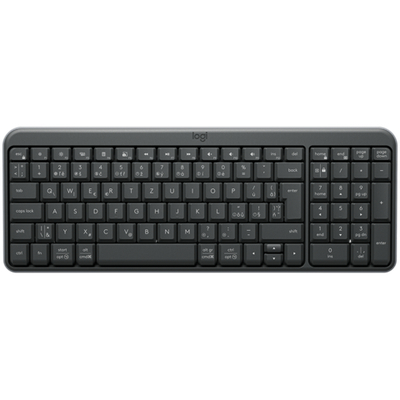 LOGITECH K250 Compact Bluetooth Wireless Keyboard - GRAPHITE - RUS - 2.4GHZ/BT - INTNL-973