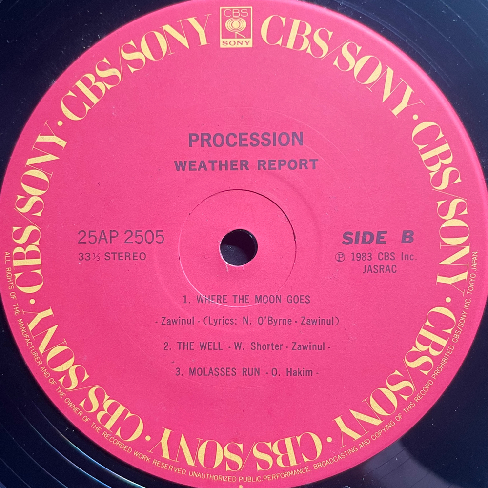 Weather Report ‎– Procession (Япония 1983г.)