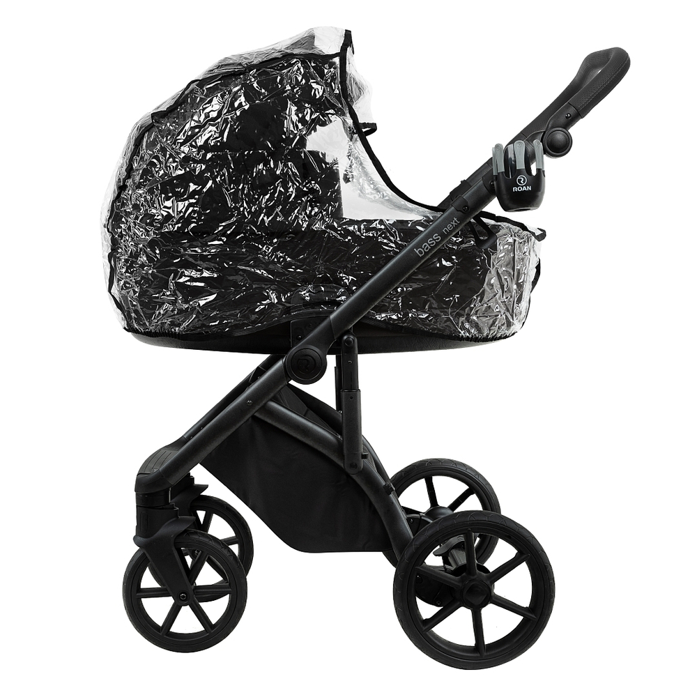 Коляска 2 в 1 Roan Bass Next 2.0, Caviar Black